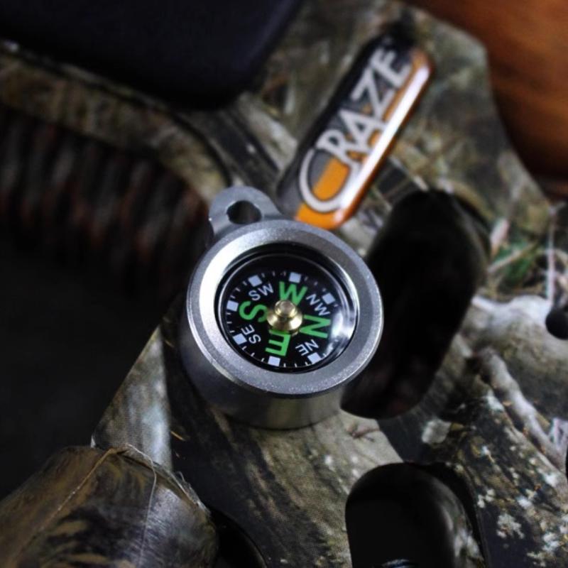 Mini Portable Compass Keychain Aluminum Alloy Hiking Survival Navigation Tool 3