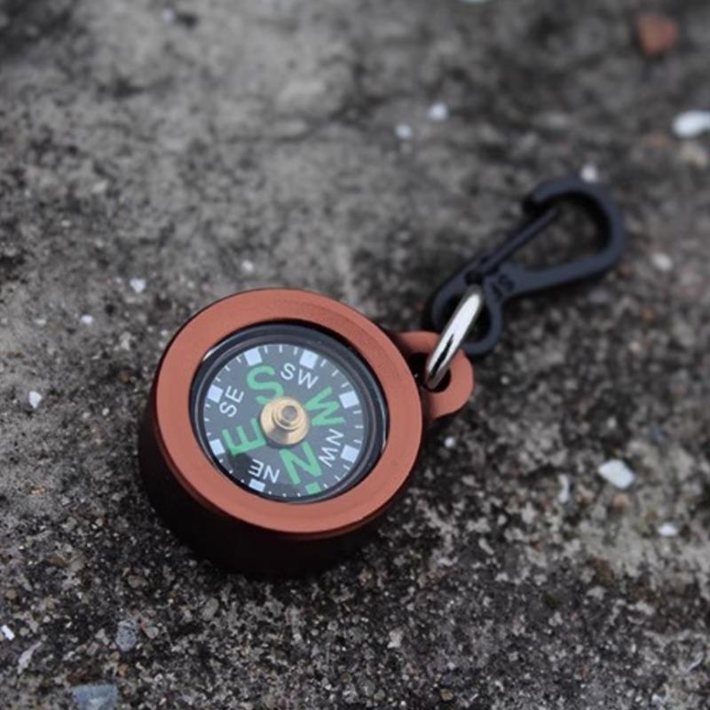 Mini Portable Compass Keychain Aluminum Alloy Hiking Survival Navigation Tool 8