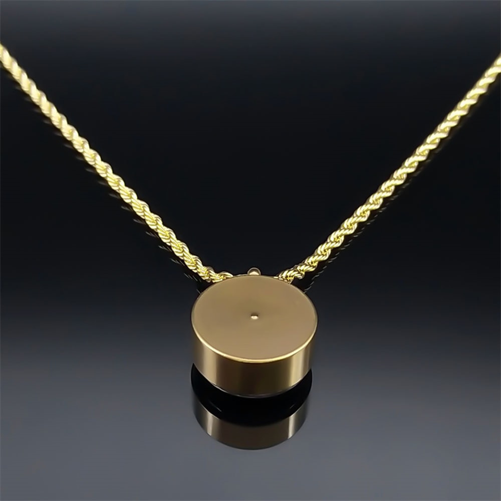 Mini Survival Compass Necklace Outdoor Hiking Pendant Stainless Steel Pocket Compass 2