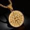 Viking Compass Pendant Necklace Stainless Steel Vintage Norse Jewelry For Men 1