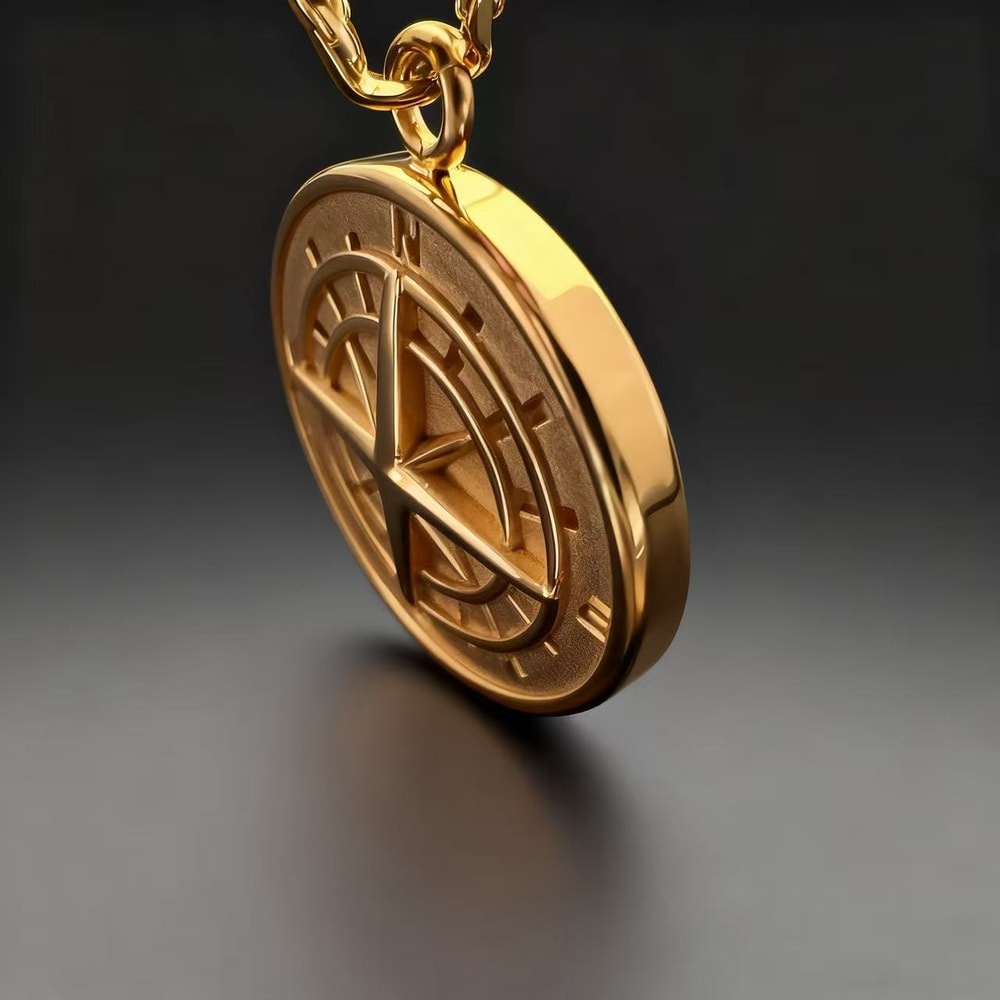 Viking Compass Pendant Necklace Stainless Steel Vintage Norse Jewelry For Men 3