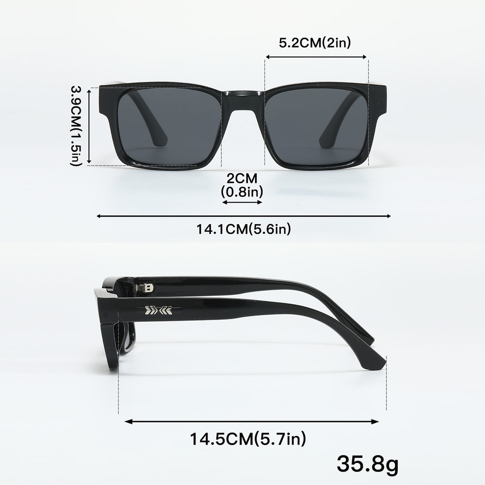 Polarized Square Sunglasses Metal Core Unisex Outdoor Eyewear 3