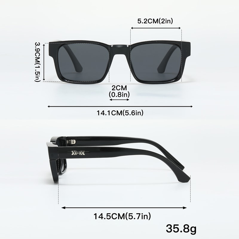 Polarized Square Sunglasses Metal Core Unisex Outdoor Eyewear 3