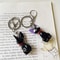 Cute Black Cat Keychain PVC Kawaii Cat Bag Charm for Keys and Accessories