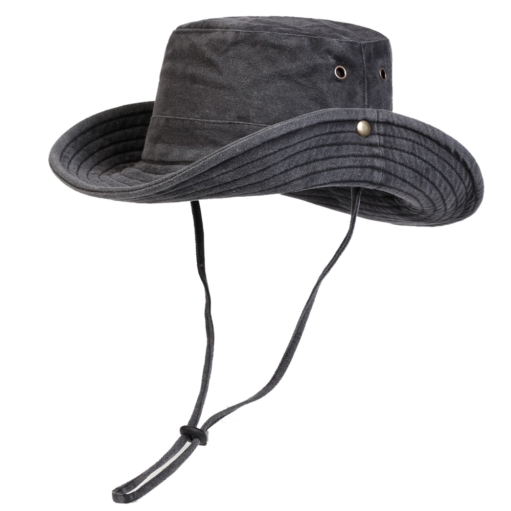 Wide Brim Bucket Hat Men Lightweight Sun Protection Outdoor Fisherman Cap 1