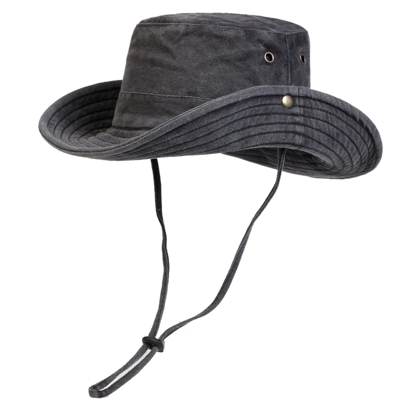 Wide Brim Bucket Hat Men Lightweight Sun Protection Outdoor Fisherman Cap 1