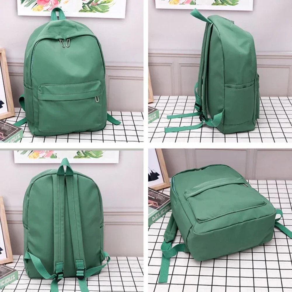 Waterproof Nylon Backpack For Women Lightweight School Travel Backpack Bag 2