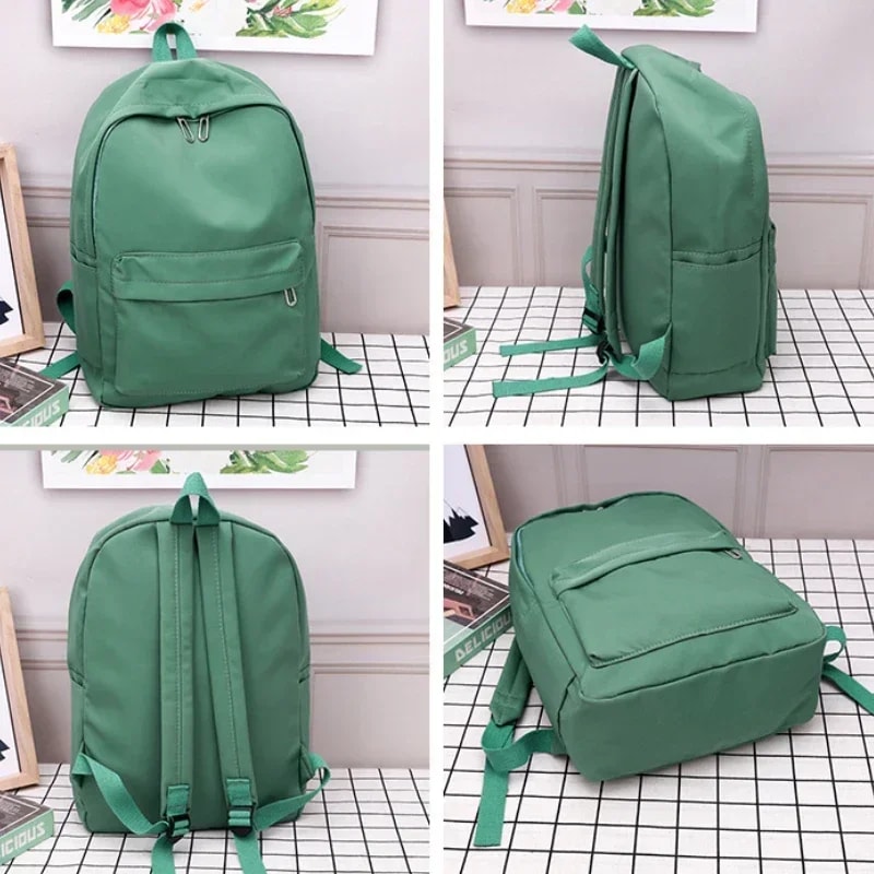 Waterproof Nylon Backpack For Women Lightweight School Travel Backpack Bag 2