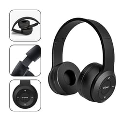 wireless bluetooth headphones noise canceling over ear headset with handsfree calling