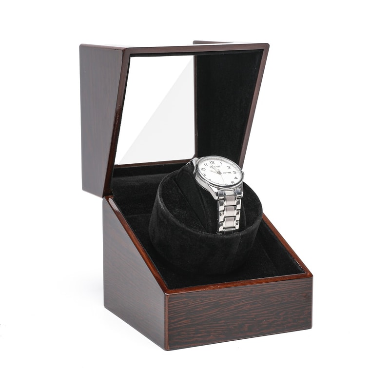 Luxury Automatic Watch Winder Box Wooden Single Watch Case With Mabuchi Motor 1