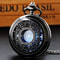 Vintage Blue Dial Pocket Watch Necklace Quartz Antique Pendant Timepiece 1