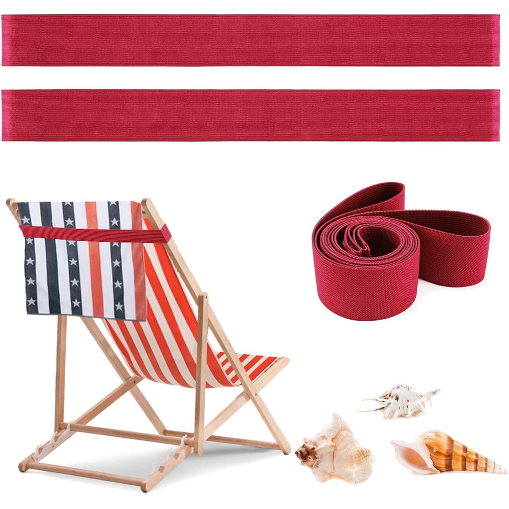 Portable Beach Towel Straps Windproof Chair Bands Adjustable Pool Towel Holder 2