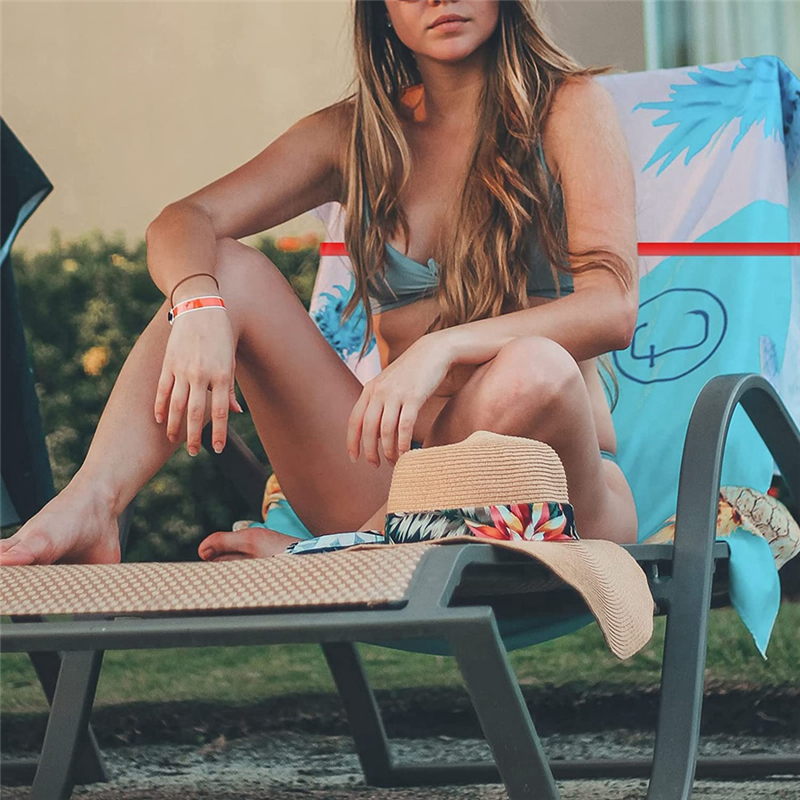 Elastic Beach Towel Bands Non Slip Beach Chair Towel Holder Straps Set 5