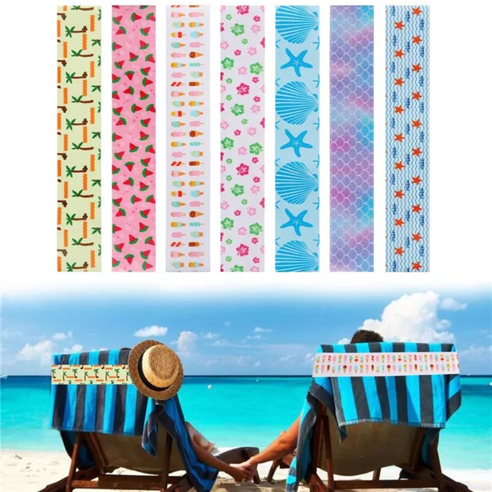 Elastic Beach Towel Bands Windproof Sunbed Straps For Secure Lounge Chair Towels 10