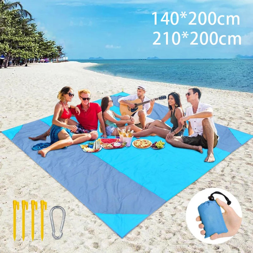 Sandproof Waterproof Beach Blanket Lightweight Picnic Mat for Travel and Outdoor Use