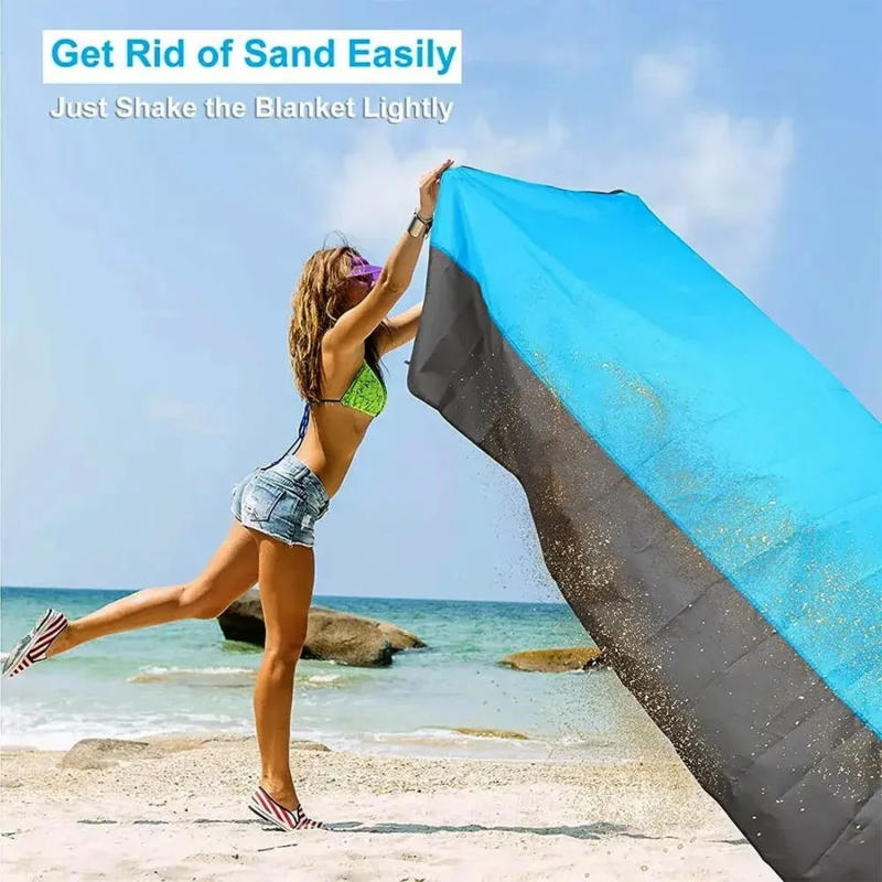 Sandproof Waterproof Beach Blanket Lightweight Picnic Mat for Travel and Outdoor Use