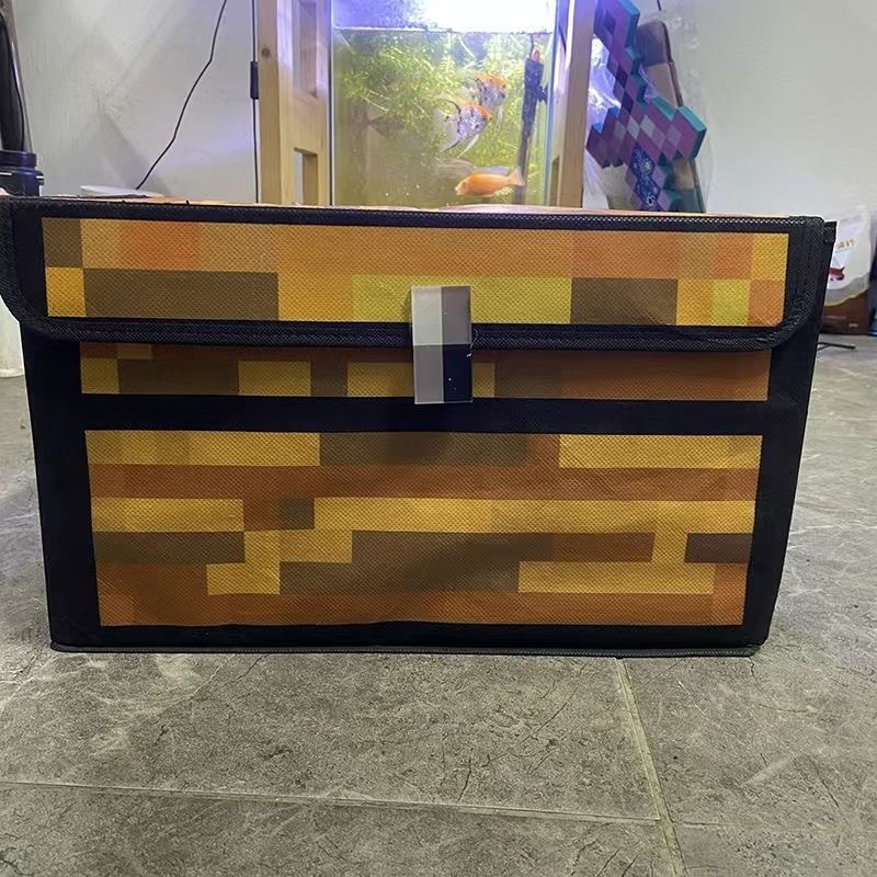 Pixel Style Foldable Storage Chest Large Capacity Fabric Clothes and Toy Organizer Box