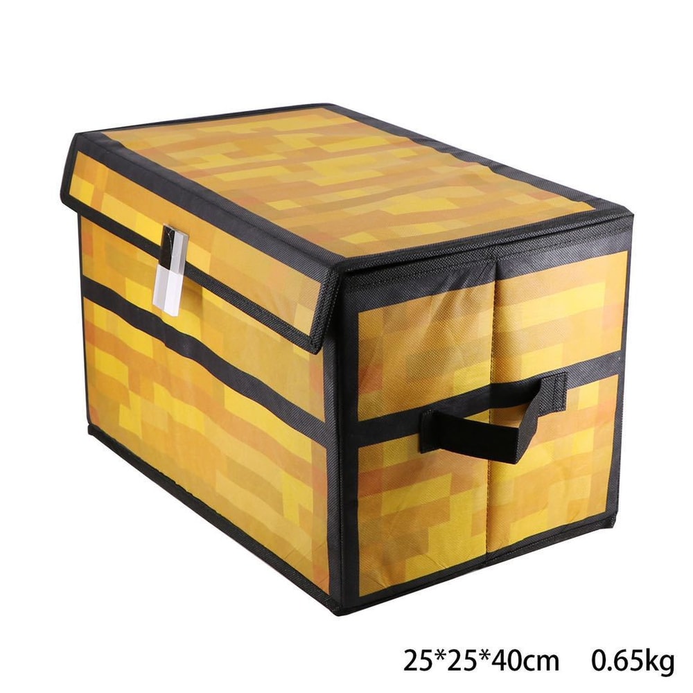 Pixel Style Foldable Storage Chest Large Capacity Fabric Clothes and Toy Organizer Box