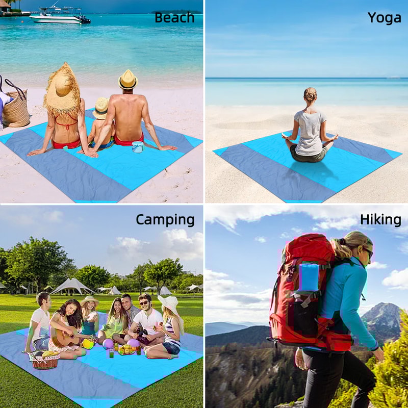Extra Large Waterproof Beach Mat Sand Free Foldable Picnic Blanket For Camping Travel 0