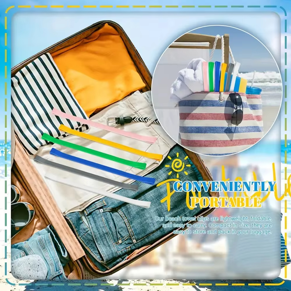 Windproof Beach Chair Towel Bands Elastic Clips For Pool And Cruise Loungers 3