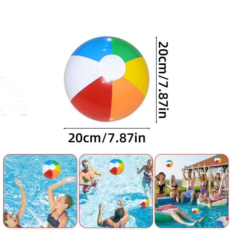 Colorful Inflatable Beach Ball Kids Pool Party Toy Summer Water Play Ball 5