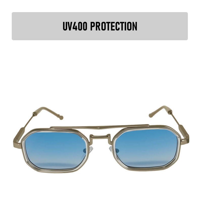 Vintage Steampunk Square Sunglasses Metal Frame Retro Eyewear 2