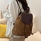 Elegant Straw Backpack For Women Woven Summer Shoulder Bag With PU Leather Accents 2