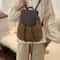 Elegant Straw Backpack For Women Woven Summer Shoulder Bag With PU Leather Accents 3
