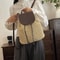 Elegant Straw Backpack For Women Woven Summer Shoulder Bag With PU Leather Accents 4