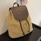 Elegant Straw Backpack For Women Woven Summer Shoulder Bag With PU Leather Accents 5