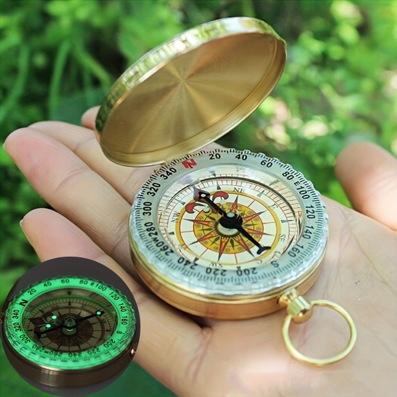 Glow in the Dark Survival Compass Portable Outdoor Hiking Navigation Tool