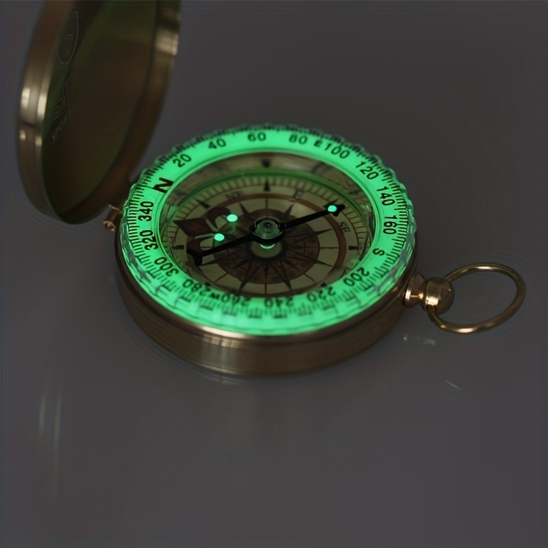 Glow in the Dark Survival Compass Portable Outdoor Hiking Navigation Tool