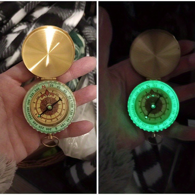 Glow in the Dark Survival Compass Portable Outdoor Hiking Navigation Tool