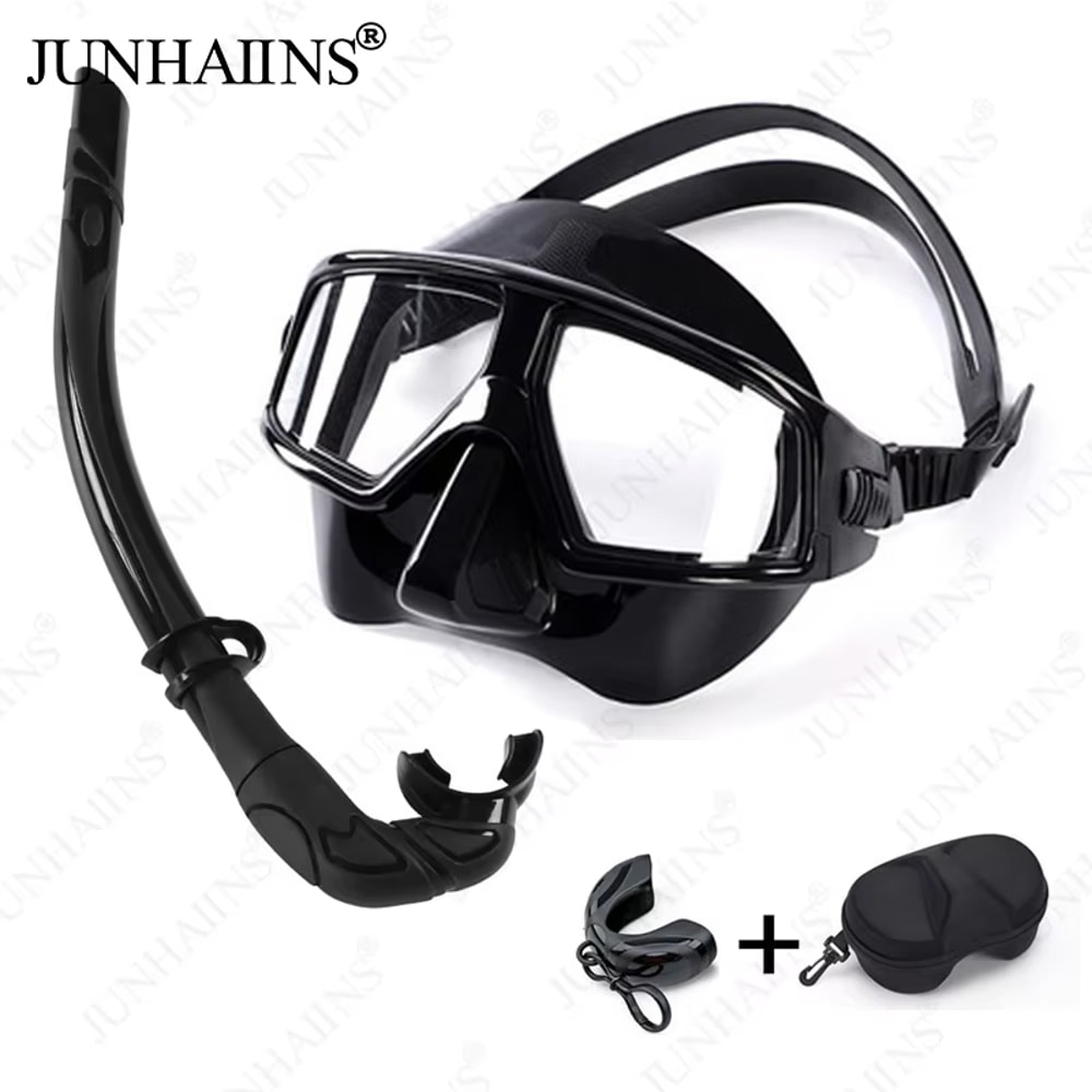 Low Volume Freediving Mask Set Anti Fog Wide View Snorkeling Diving Mask 1