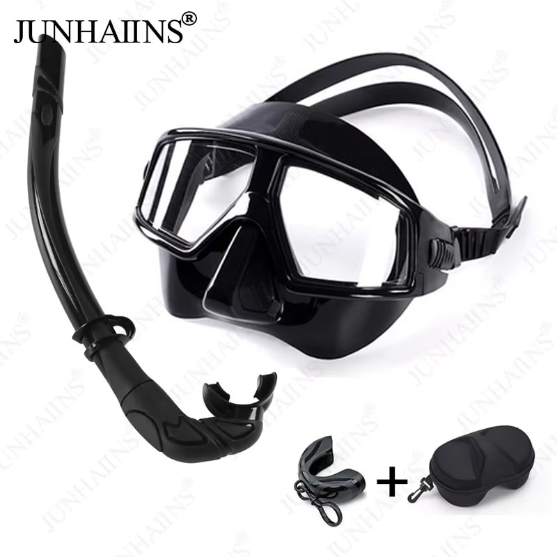 Low Volume Freediving Mask Set Anti Fog Wide View Snorkeling Diving Mask 1