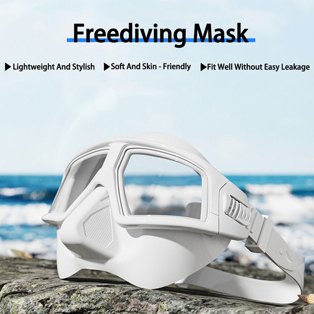 Low Volume Freediving Mask Set Anti Fog Wide View Snorkeling Diving Mask 2