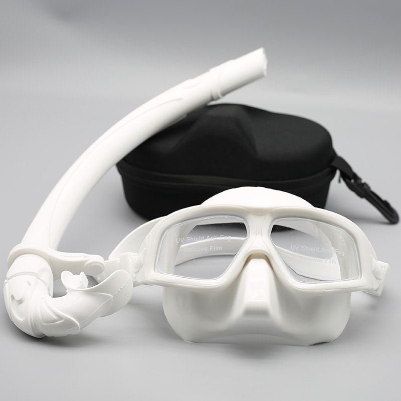Low Volume Freediving Mask Set Anti Fog Wide View Snorkeling Diving Mask 7
