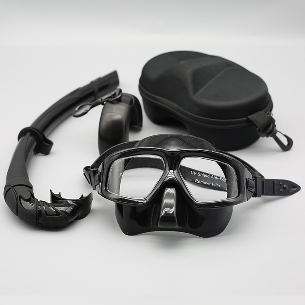 Low Volume Freediving Mask Set Anti Fog Wide View Snorkeling Diving Mask 9