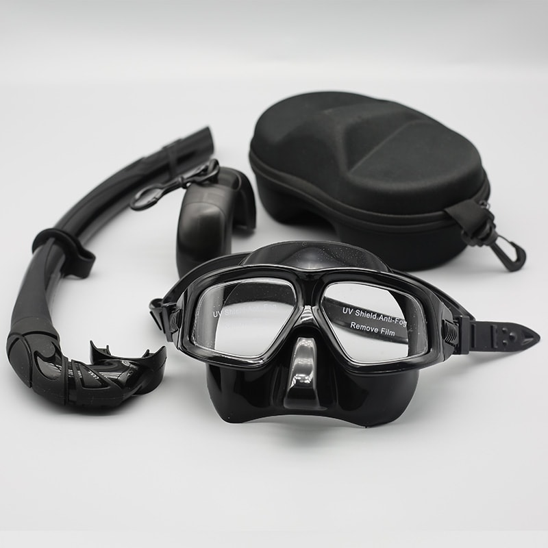 Low Volume Freediving Mask Set Anti Fog Wide View Snorkeling Diving Mask 9