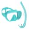 Frameless Snorkel Mask Set with Panoramic Lens Soft Silicone Diving Gear