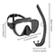 Frameless Snorkel Mask Set with Panoramic Lens Soft Silicone Diving Gear