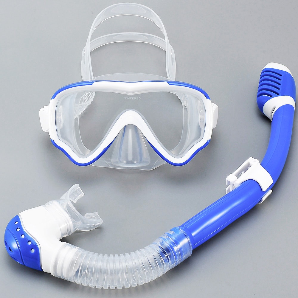Kids Snorkel Set with Anti Fog Diving Mask Panoramic Swim Goggles