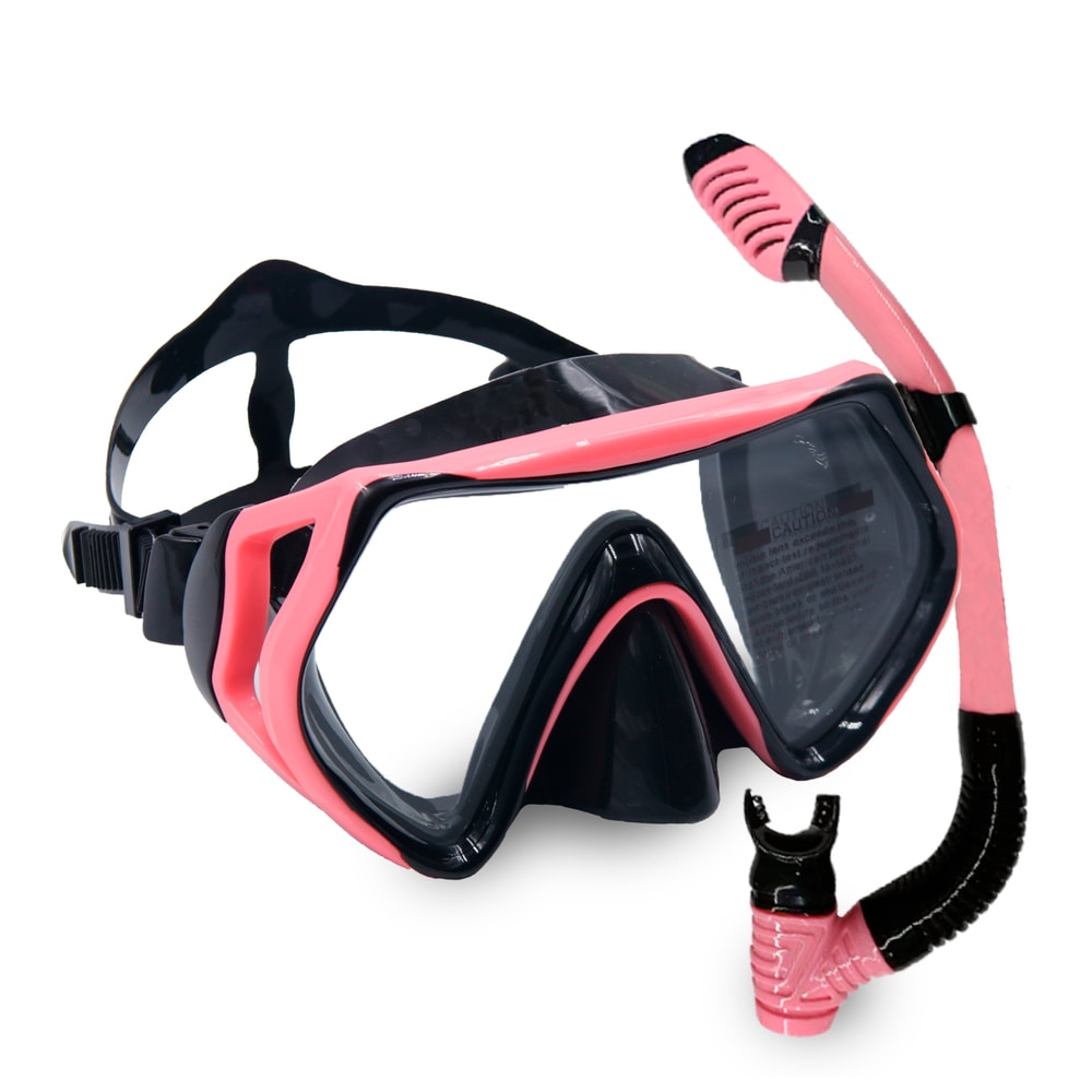 Kids Snorkeling Mask Set Anti Fog Swim Goggles With Nose Cover And Dry Top Snorkel 6