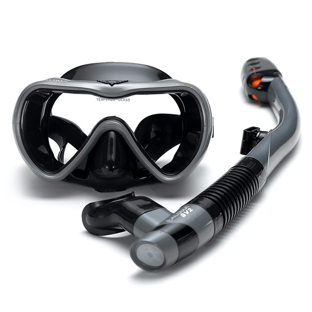 Leakproof Snorkel Set Anti Fog Goggles With Dry Snorkel Tube For Swimming And Diving 0