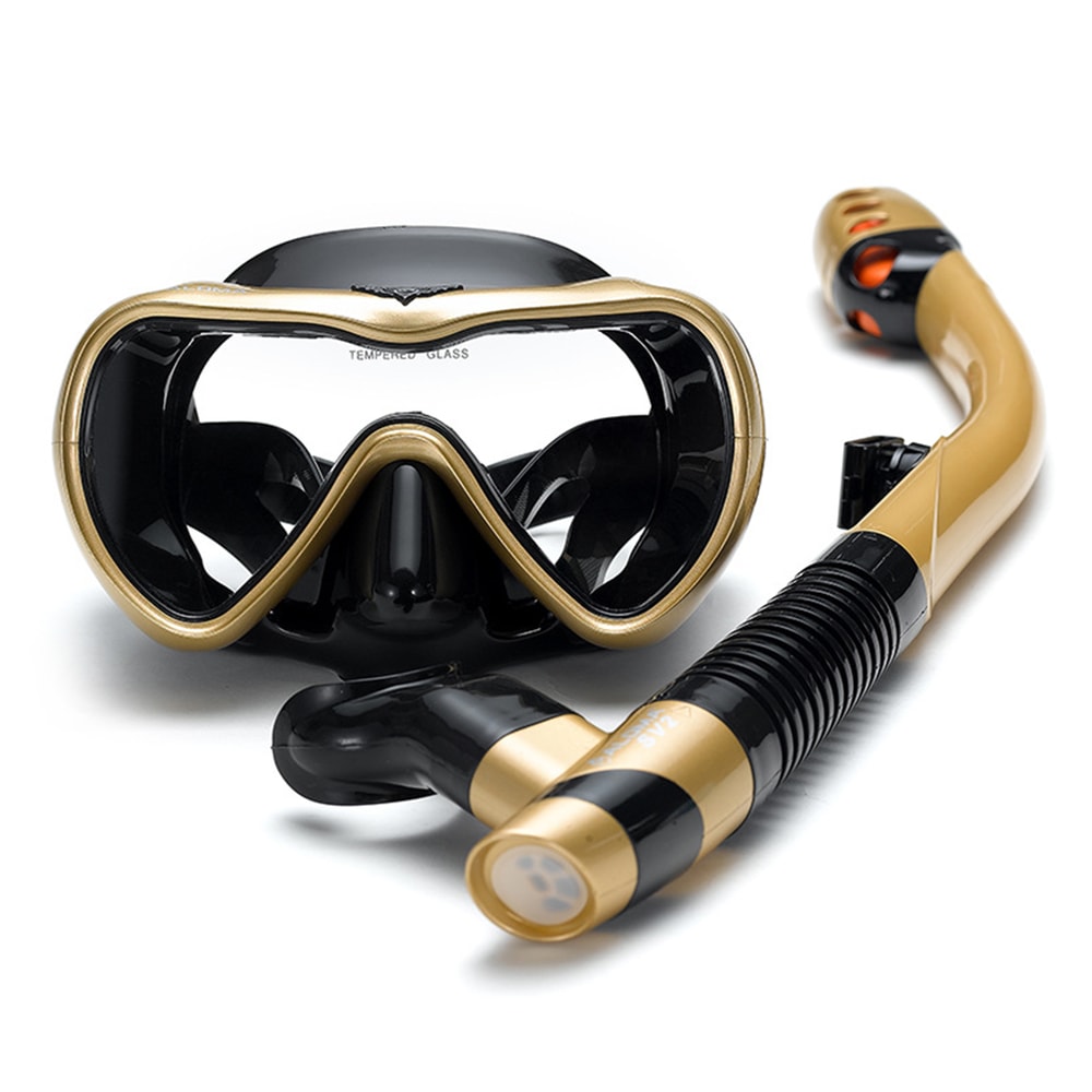 Leakproof Snorkel Set Anti Fog Goggles With Dry Snorkel Tube For Swimming And Diving 5