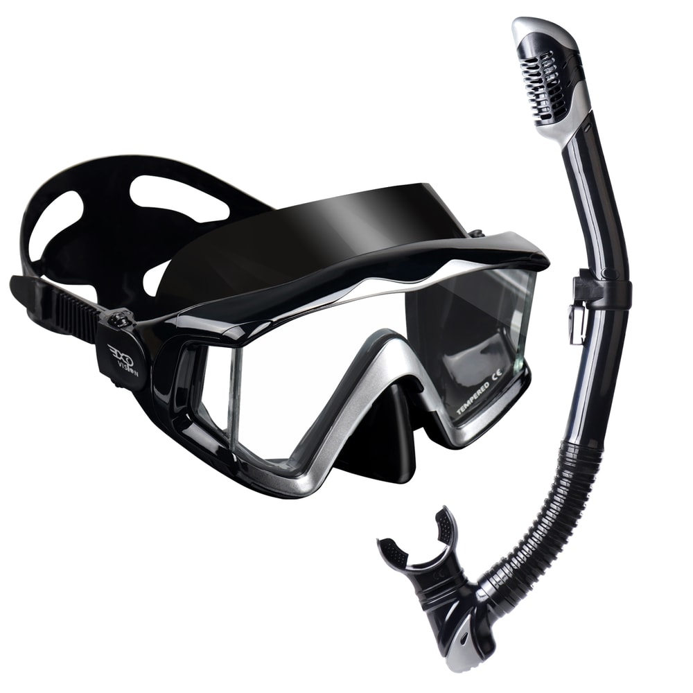 Anti Fog Snorkeling Mask Set With Dry Top Snorkel Leakproof Diving Gear 1