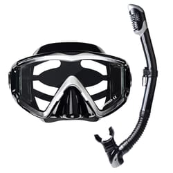 anti fog snorkeling mask set with dry top snorkel leakproof diving gear
