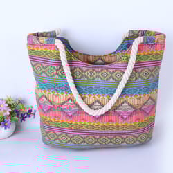 canvas beach tote bag for women casual shoulder lunch handbag
