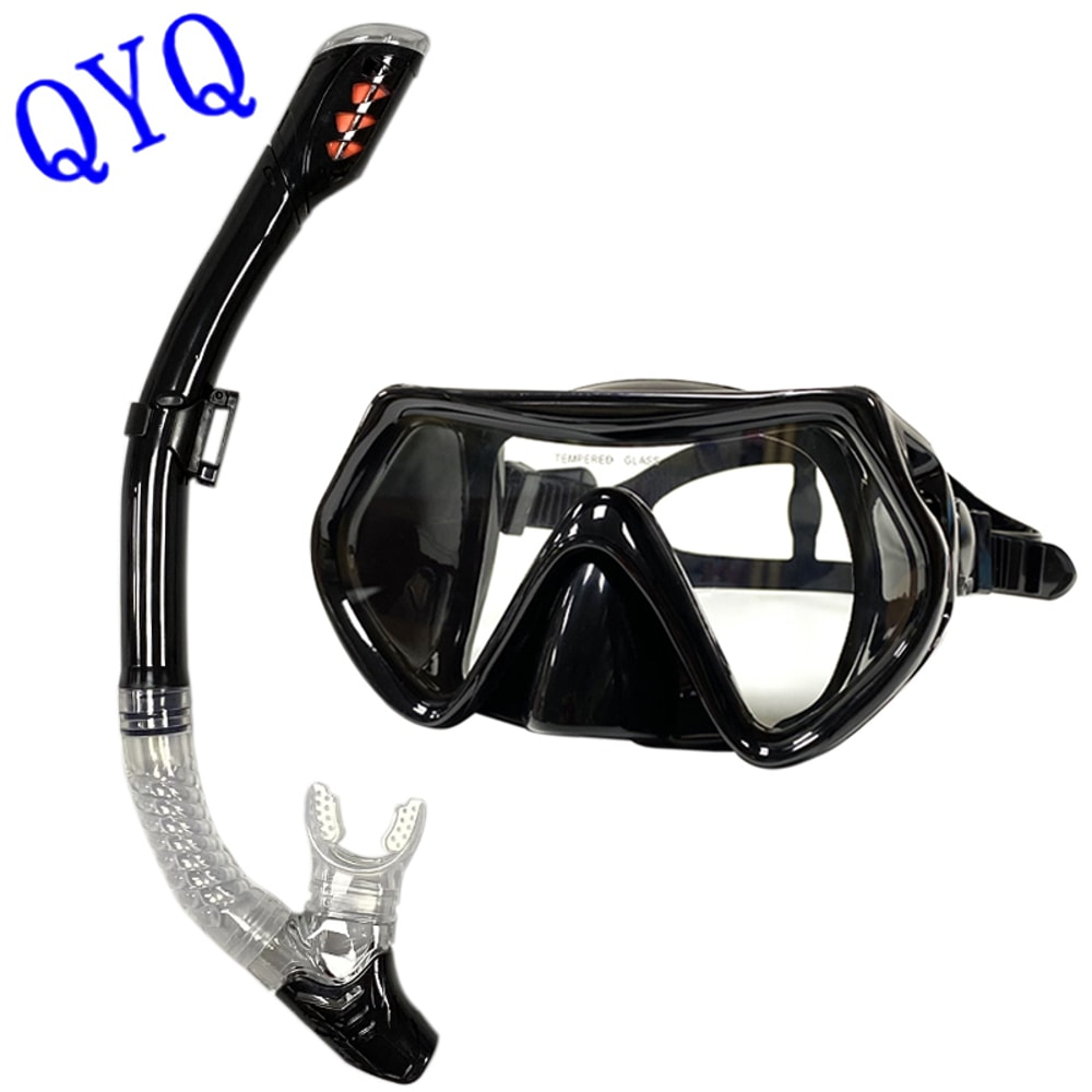Professional Snorkeling Mask Set Anti Fog Diving Mask With Dry Snorkel Wide View 1