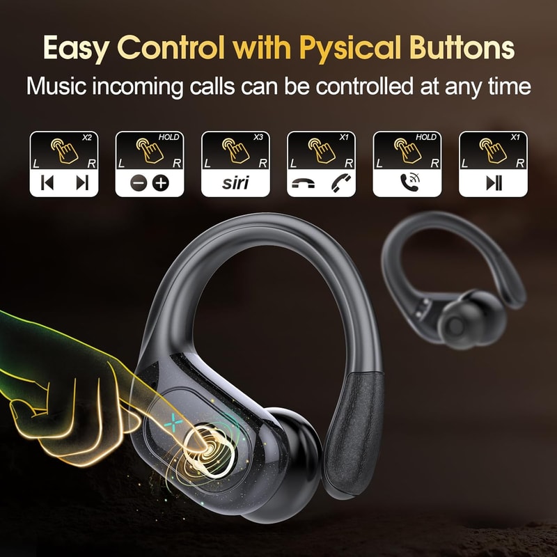 Wireless Bluetooth Earbuds With LED Display Noise Cancelling Waterproof Headphones 4